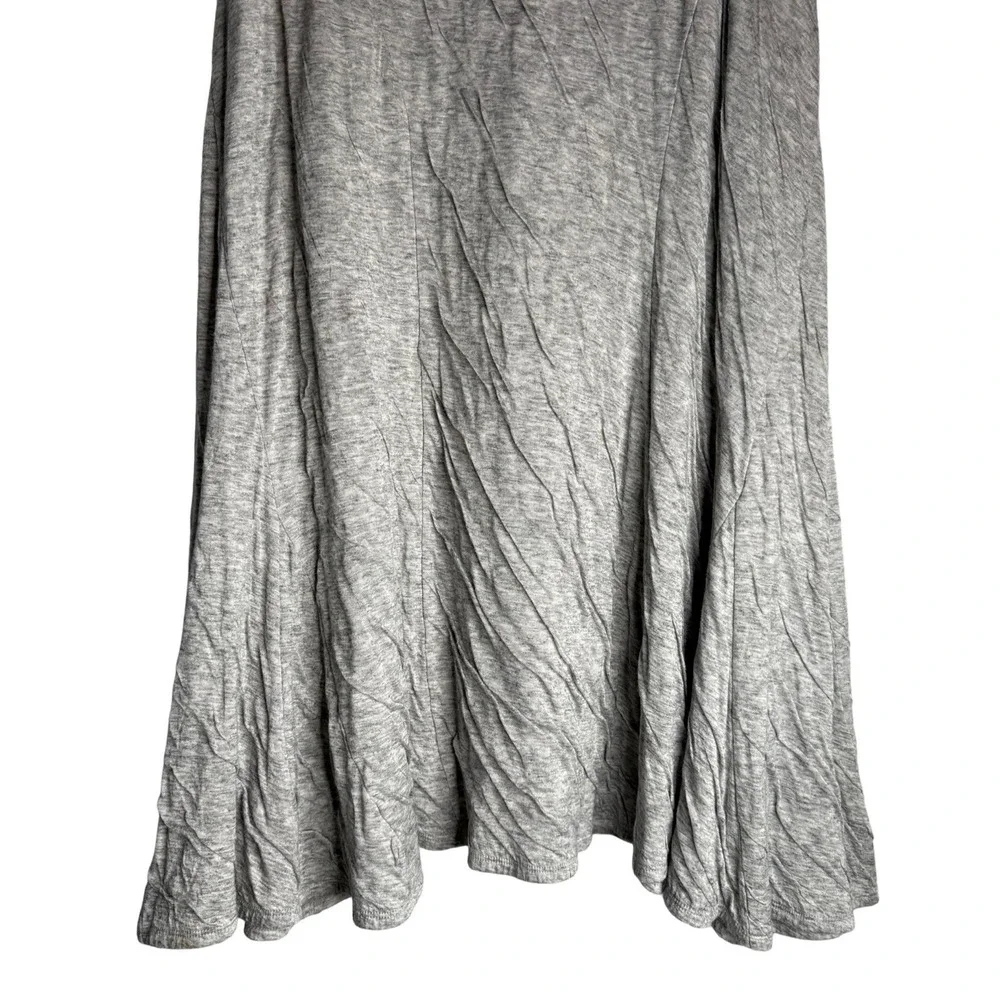 J Jill Pure Jill Midi Skirt M Wool Blend Crinkle Pull On Elastic Minimalist